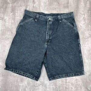 Wrangler Jean Shorts Mens 36 Blue Utility Cargo Carpenter Jorts Baggy Work